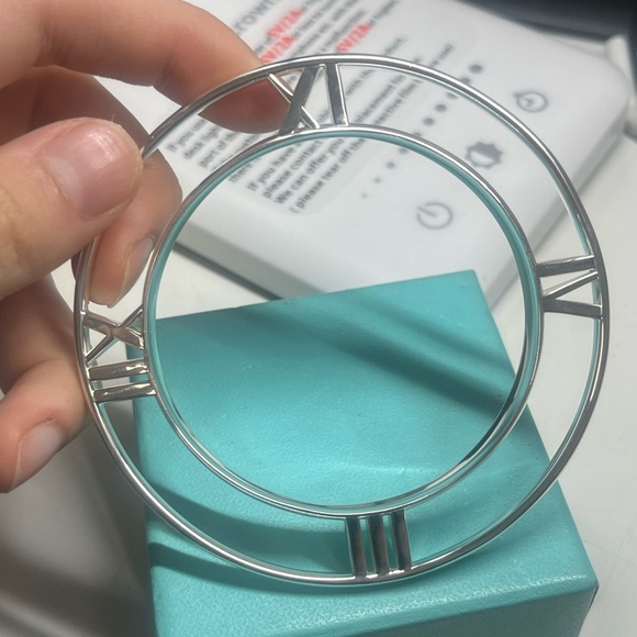 Tiffany & Co. Atlas Sterling Silver Roman Numeral Circle Medallion Pendant - Picture 7 of 7